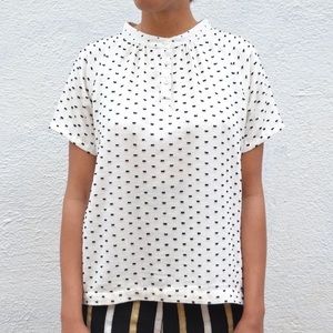 Ace & jig booker blouse in pearl XS